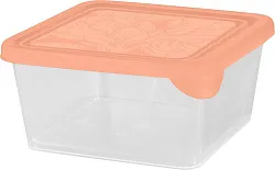 Контейнер для продуктов ХЕЛЬСИНКИ квадратный персиковая карамель 450мл арт.PT143111040