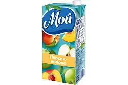 Нектар МОЙ яблоко-персик с мякотью 1.93л