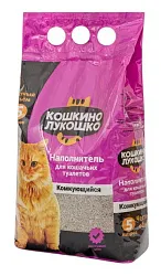Наполнитель для туалета КОШКИНО ЛУКОШКО Комкующийся 5л