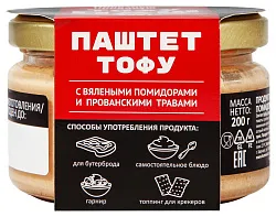 Паштет ПОЛЕЗНЫЕ ПРОДУКТЫ Тофу с вялеными томатами ст/б 200г
