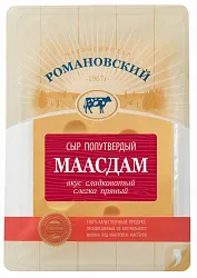 Сыр РОМАНОВСКИЙ Маасдам бзмж 45% 180г