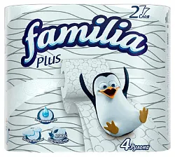 Туалетная бумага ФАМИЛИЯ Плюс белая 2сл 4рул