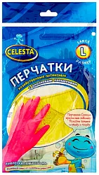 Перчатки латексные СЕЛЕСТА хозяйственные L