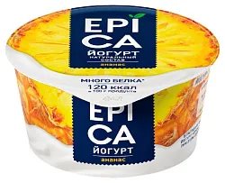 Йогурт ЭПИКА ананас бзмж 4.8% 130г