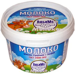 Сгущенное молоко ЛЮБИМО цельное с сахаром бзмж пэт 730г