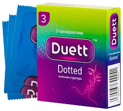 Презервативы ДУЭТ с точками №3