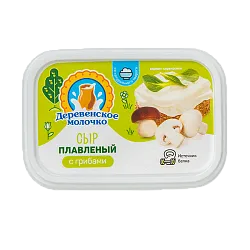 Сыр плавленый ДЕРЕВЕНСКОЕ МОЛОЧКО с грибами бзмж 35% 180г