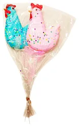 Декор пасхальный СФЕРА Петушок на палочке 2шт арт.3-0830-1