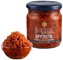 Брускетта ГУСТОРИЯ из вяленых томатов с оливками ст/б 210мл