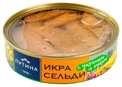 Икра сельди ПУТИНА в масле с укропом и луком 160г