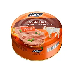 Паштет ХАМЕ с говяжьей печенью ж/б 235г