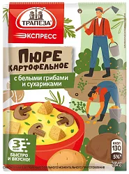 Картофельное пюре б/п ТРАПЕЗА ЭКСПРЕСС с белыми грибами и сухариками 34г