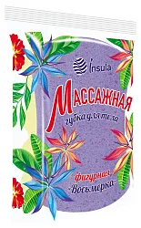 Губка для тела ИНСУЛА Массажная фигурная восьмерка