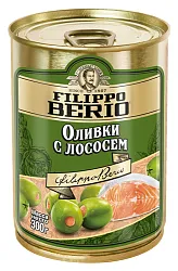Оливки ФИЛИППО БЕРИО с лососем ж/б 314мл