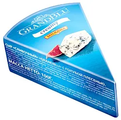 Сыр МИЛКАНА Гранд Блю с голубой плесенью сливочный бзмж 56% 100г