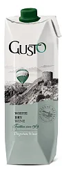 Вино ГУСТО белое сух 10-12% т/пак 1л