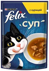 Корм для кошек ФЕЛИКС Суп с курицей 48г