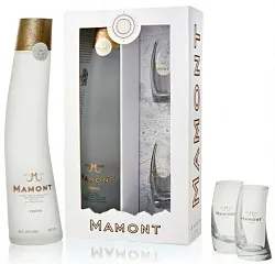 Водка МАМОНТ 40% ПК 0.7л+2 стопки