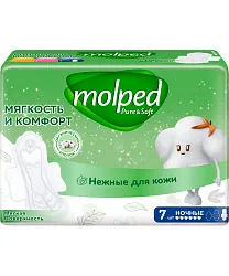 Прокладки МОЛПЕД Пьюр&Софт ночные 7шт