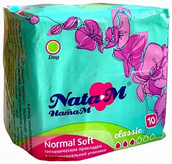 Прокладки НАТА-М Классик нормал софт голубой 10шт