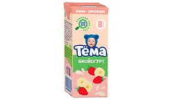 Биойогурт ТЕМА банан земляника бзмж 2.8% 210г