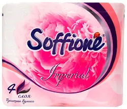 Туалетная бумага СОФФИОНЕ Империал Пион 4сл 4рул