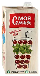 Напиток сокосодержащий МОЯ СЕМЬЯ Вишнята-мята 1.93л