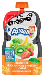 Пюре АГУША яблоко банан клубника киви м/у 90г