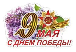 Наклейка 9 мая 150*100мм в ассортименте