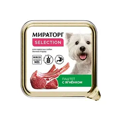 Корм для собак МИРАТОРГ Паштет с ягненком для мелких пород л/у 100г