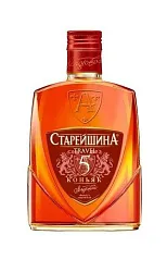 Коньяк СТАРЕЙШИНА Тревел 5 лет 40% ст/б 0.1л