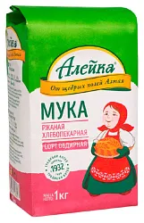 Мука АЛЕЙКА ржаная обдирная м/у 1кг