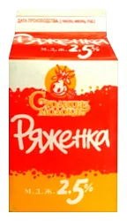 Ряженка СТОЛИЦА МОЛОКА бзмж 2.5% т/пак 400мл