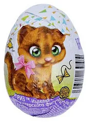 Яйцо шоколадное СЛАДКАЯ СКАЗКА Щенки и котята 20г