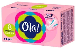 Тампоны ОЛА Супер шелковистая поверхность 8шт