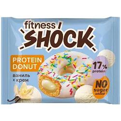 Донат ФИТНЕС ШОК с ванильной начинкой 70г
