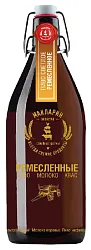 Пиво РЕМЕСЛЕННОЕ светлое нефильтрованное 4.5% ст/б 1л