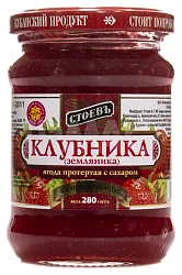 Клубника СТОЕВЪ протертая ст/б 280г