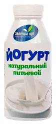 Йогурт ЗЕЛЕНЫЙ ЛУГ натуральный питьевой бзмж 2.5% 340г