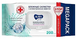 Влажные салфетки АУРА Фэмили 200шт