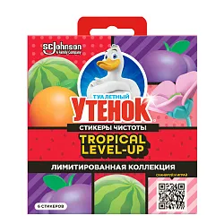 Стикер для унитаза ТУАЛЕТНЫЙ УТЕНОК Фруктовый 6шт