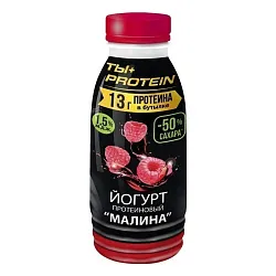 Йогурт РОСТАГРОЭКСПОРТ протеиновый с малиной питьевой бзмж 1.5% 290г