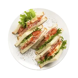 Клаб сэндвич с ветчиной и сыром