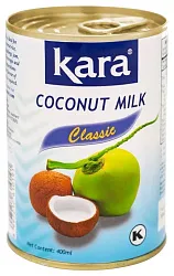 Молоко кокосовое КАРА 17% ключ ж/б 400мл