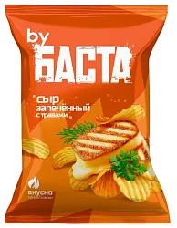Чипсы БАСТА рифленые сыр запеченный с травами 120г