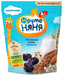 Каша ФРУТОНЯНЯ гречневая молочная с черносливом бзмж м/у 200г