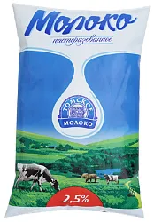 Молоко ТОМСКОЕ МОЛОКО пастер бзмж 2.5% п/пак 900г