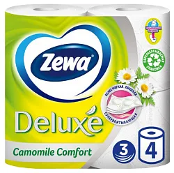 Туалетная бумага ЗЕВА Делюкс ромашка 3сл 4рул
