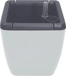 Горшок для цветов ИНГРИН Минчен квадратный Утренний туман с автополивом 1.5л арт.IG622311025