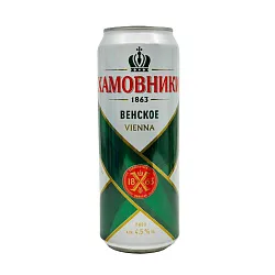 Пиво ХАМОВНИКИ Венское светлое 4.5% ж/б 0.45л
